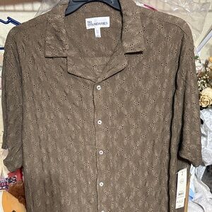 No Boundaries Textured Brown Men's Casual Shirt
